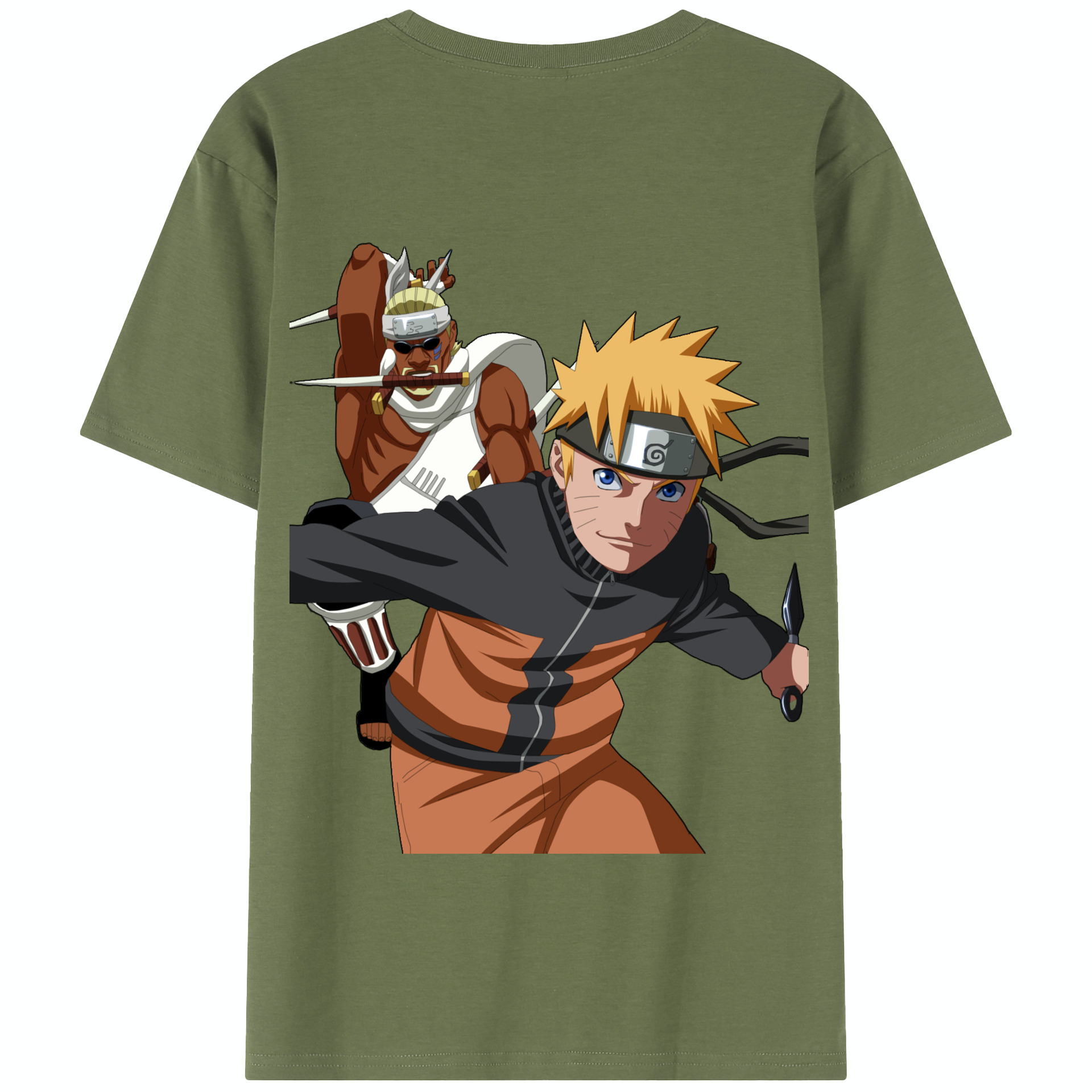 （画像用） NARUTO -ナルト- うずまき ナルト Uzumaki Naruto 綿100％半袖Tシャツ（背面プリント）
